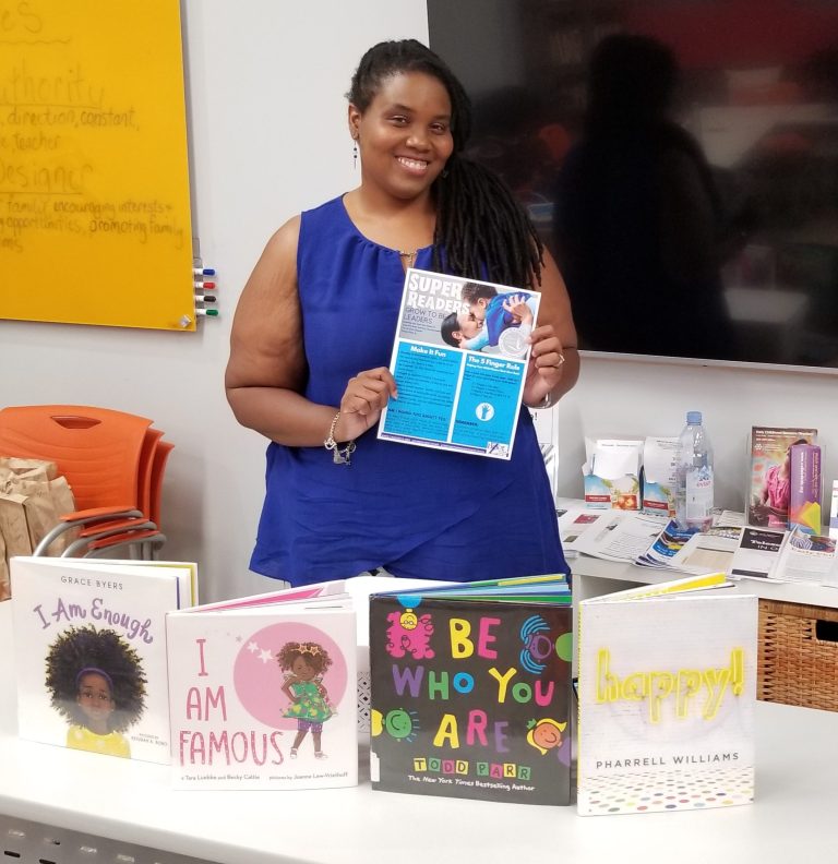 Raising Super Readers! In partnership with my Sorors of Zeta Phi Beta, I put my librarian skills to work and provided a storytime session for the families at New Moms to model how to read to little ones.